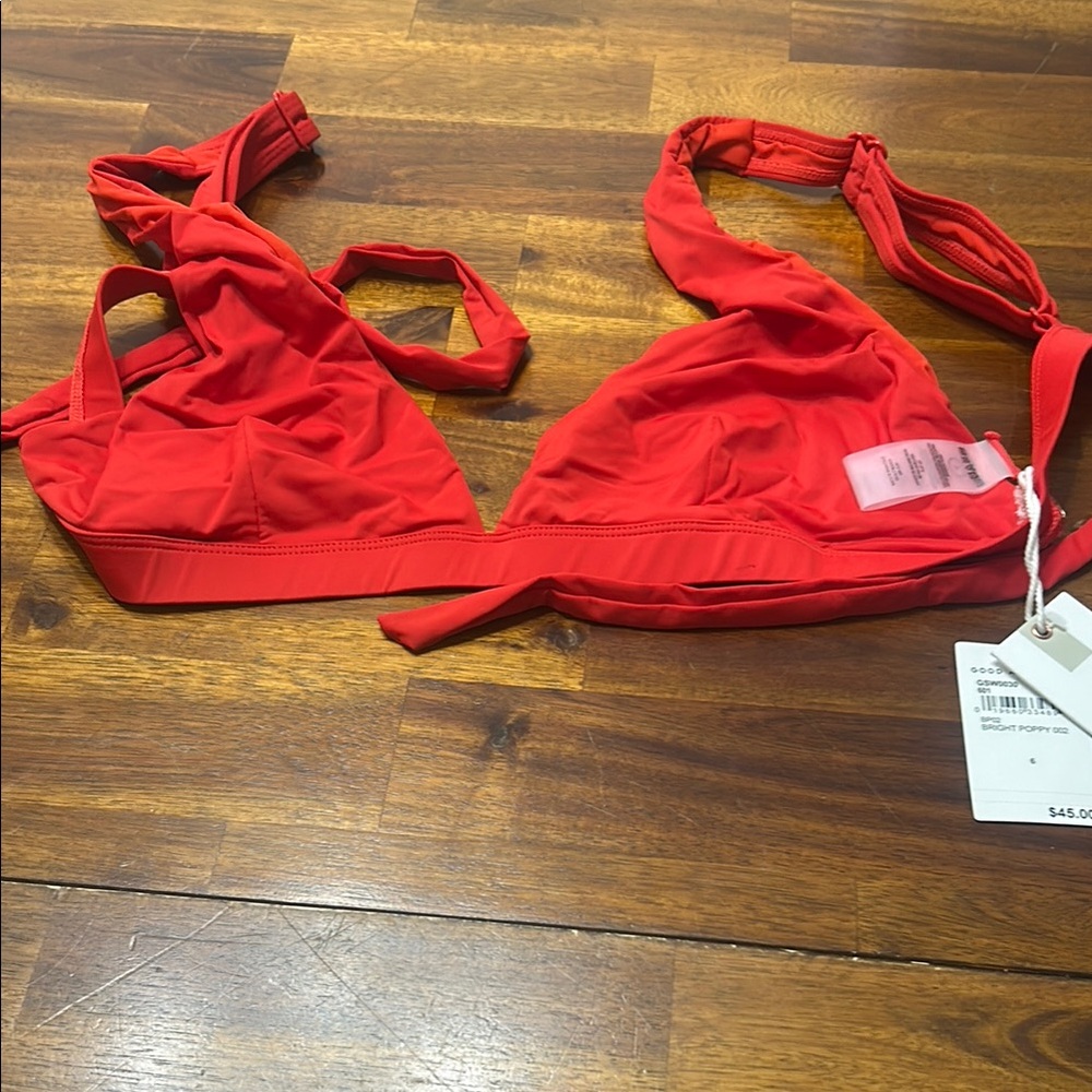 NWT Good American Red Women's Swim‎ Top size 6